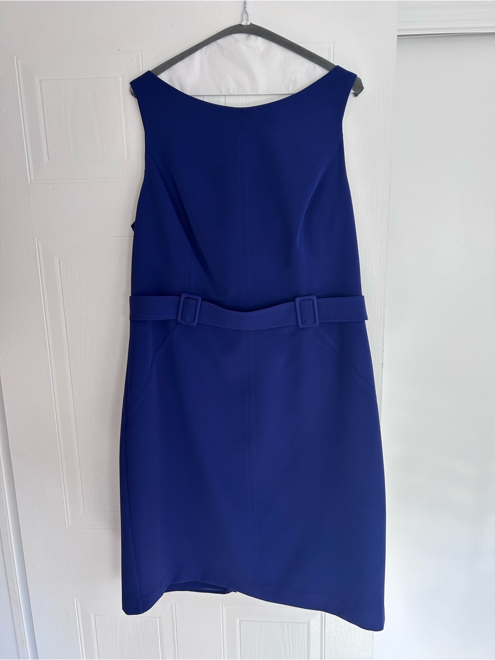 Vince Camuto Cobalt Blue Sleeveless Belted Sheath Dress